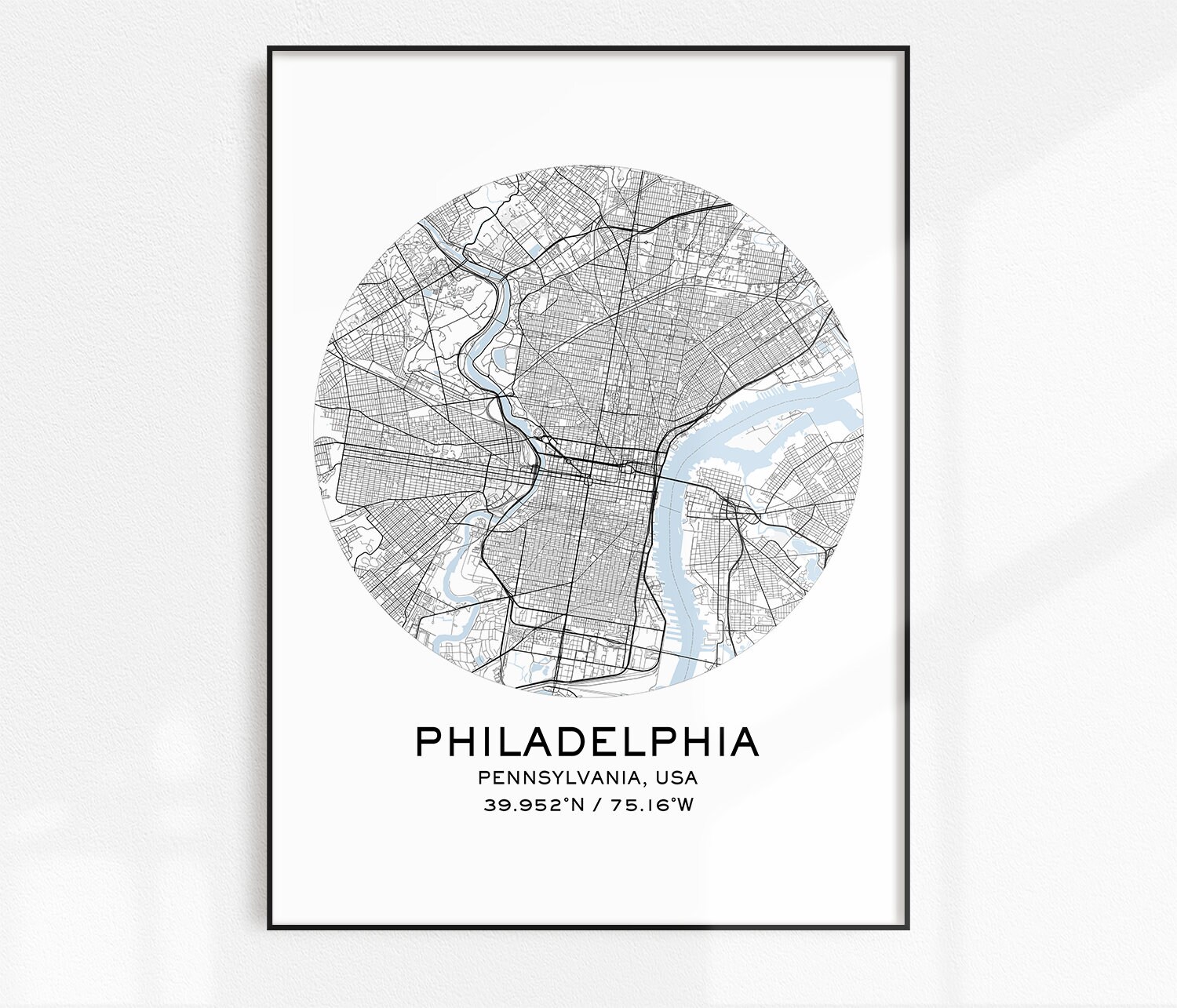 Philadelphia Map Print Digital Map Prints Printable Maps | Etsy