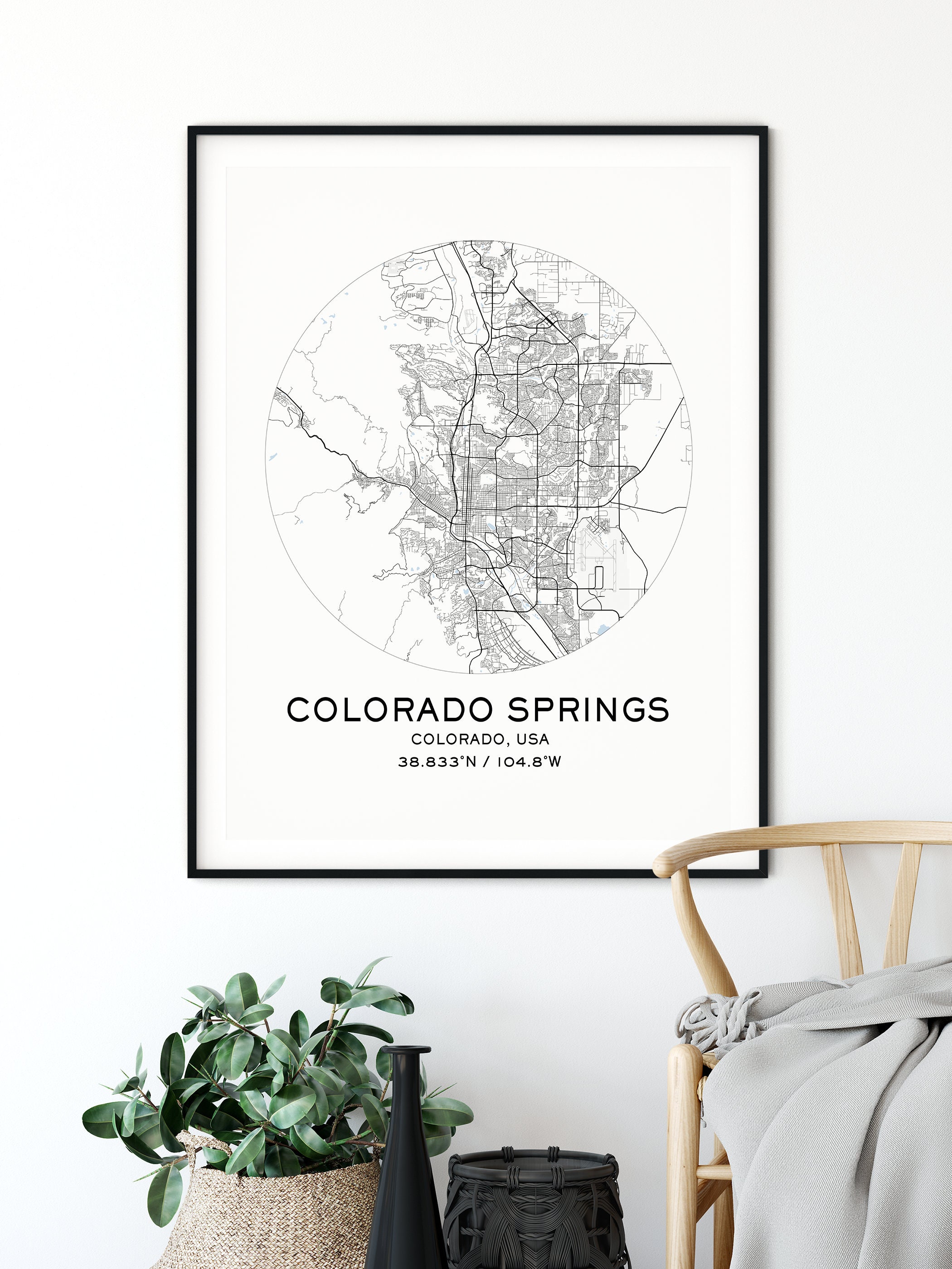 Colorado Springs Map Print Digital Map Prints Printable | Etsy