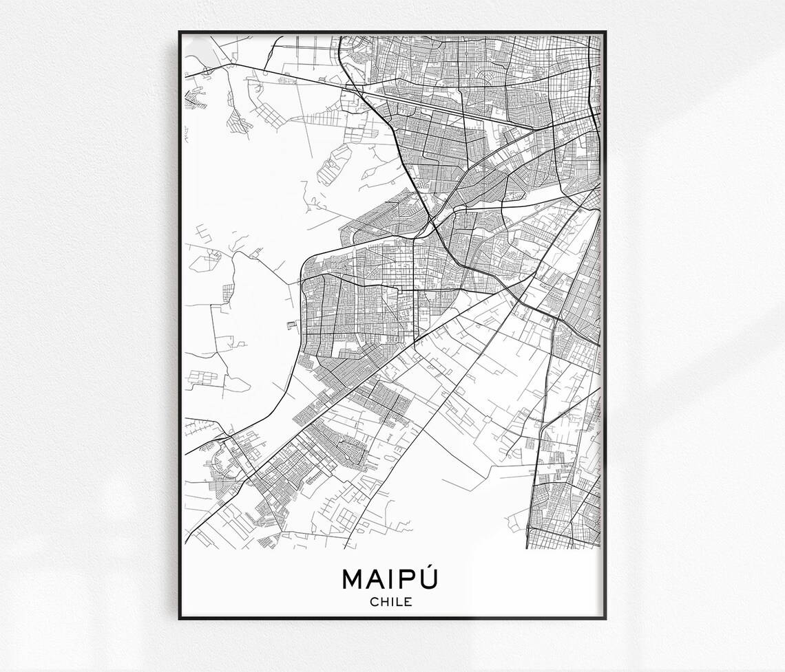 Maipu Map Print Printable Maps Maipu Map City Map Prints | Etsy