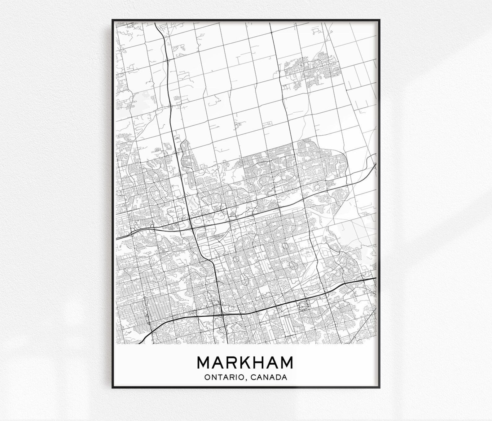 Markham Map Print City Map Prints Markham Map City Maps Etsy