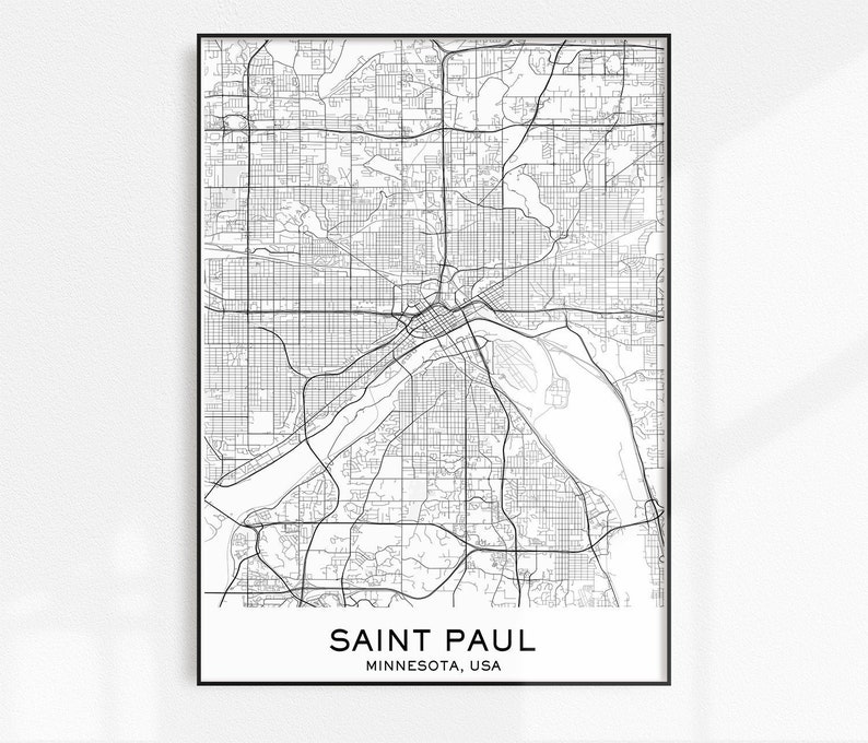 Saint Paul Map Print City Map Prints Saint Paul Map City | Etsy