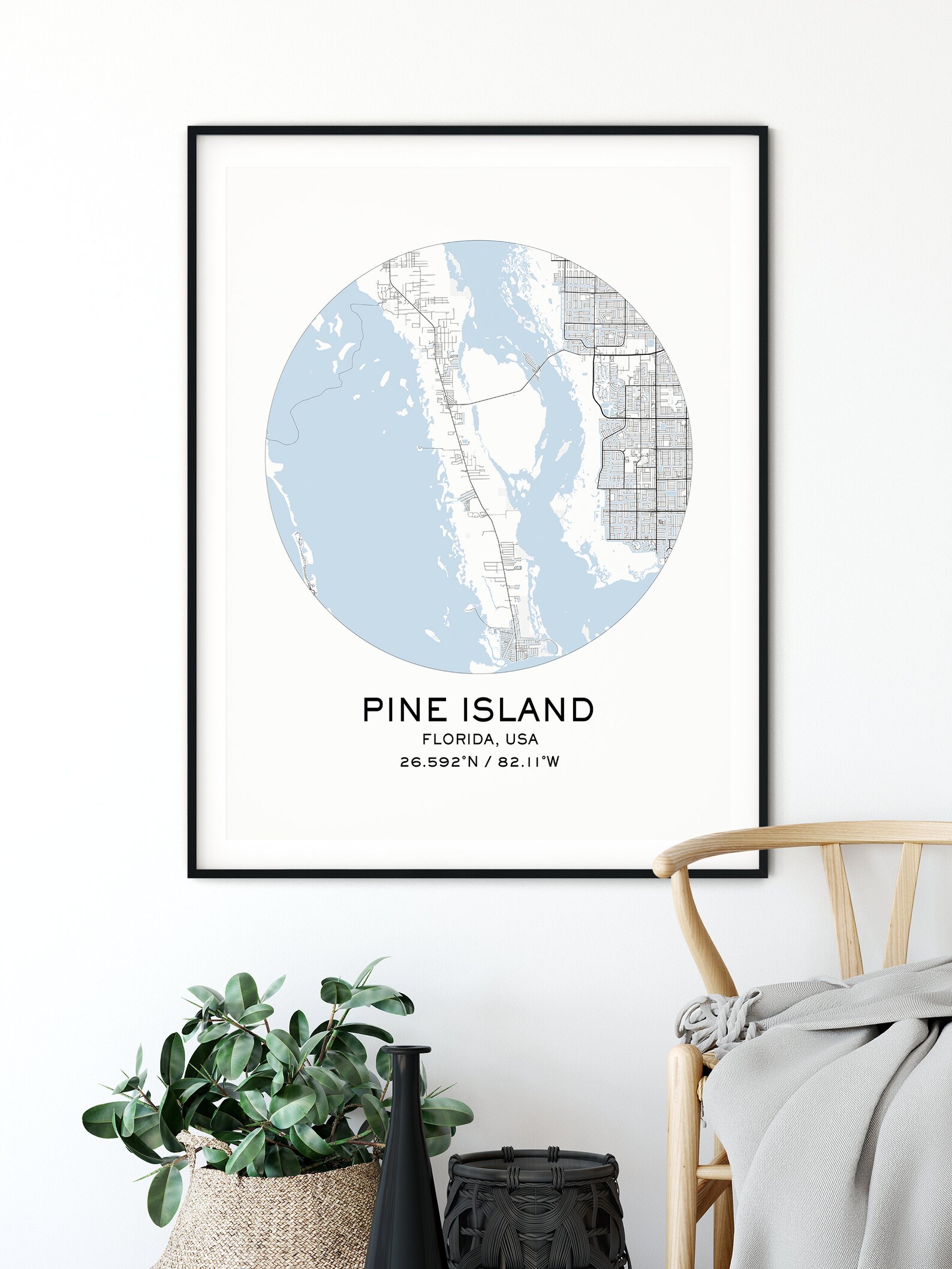 Pine Island Map Print Digital Map Prints Printable Maps Etsy