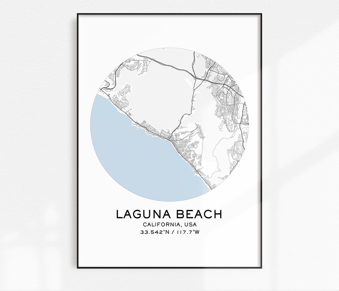 Laguna Beach Map Print Digital Map Prints Printable Maps Etsy Laguna Beach Map Print Digital Map Prints Printable Maps Etsy