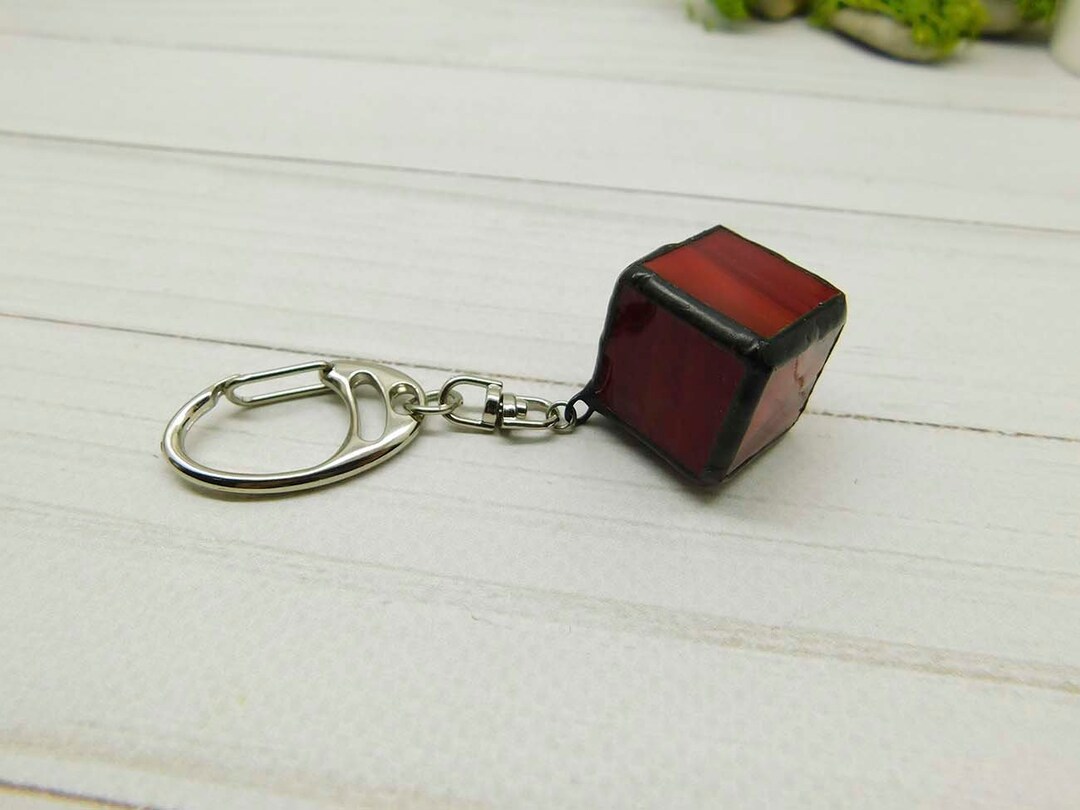 Stained Glass Keychain Keychain Art Glass Made in Tiffany Etsy