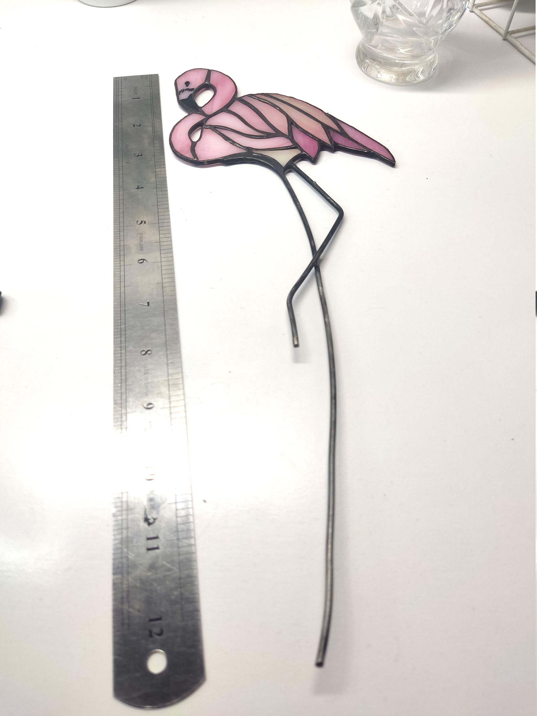 Fioriera In Vetro Colorato A Forma Di Fenicottero Rosa - Cattura Sole, Decorazione Estiva Per Casa E Giardino, Regalo Per Donne