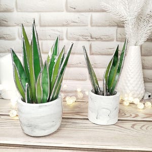 Agave stained glass, handmade plant decor, fake suncatcher, table 3d cactus, glass succulent