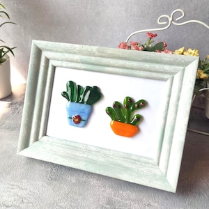 Fused Glass Plant Wall Art: Botanical Sun Catcher Decor