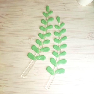Glas Zweig von Eukalyptus Fusing Fenster Fenster Suncatcher, Glasmalerei handgemachte Dekoration für den Garten oder für Zimmerpflanzen