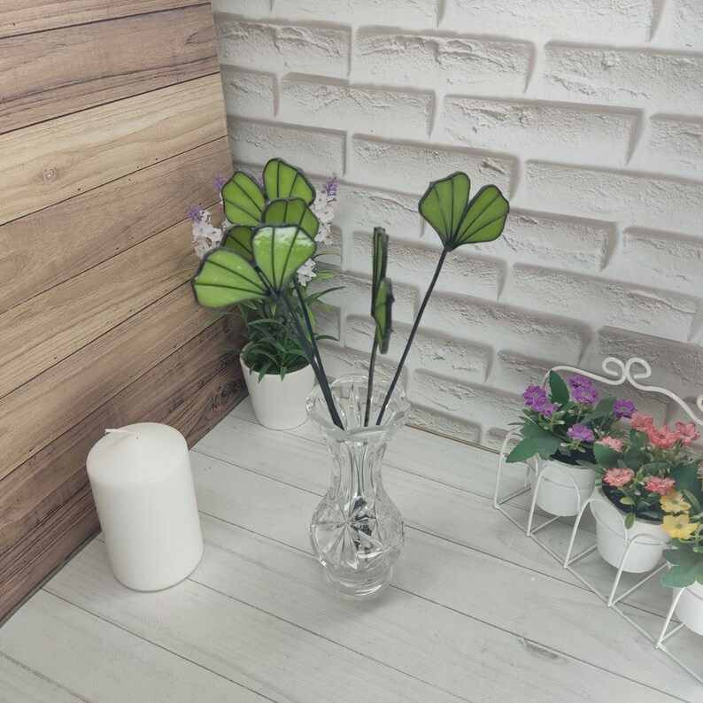 Stained Glass Ginkgo Stained Glass Leaves Ginkgo Leaves Etsy