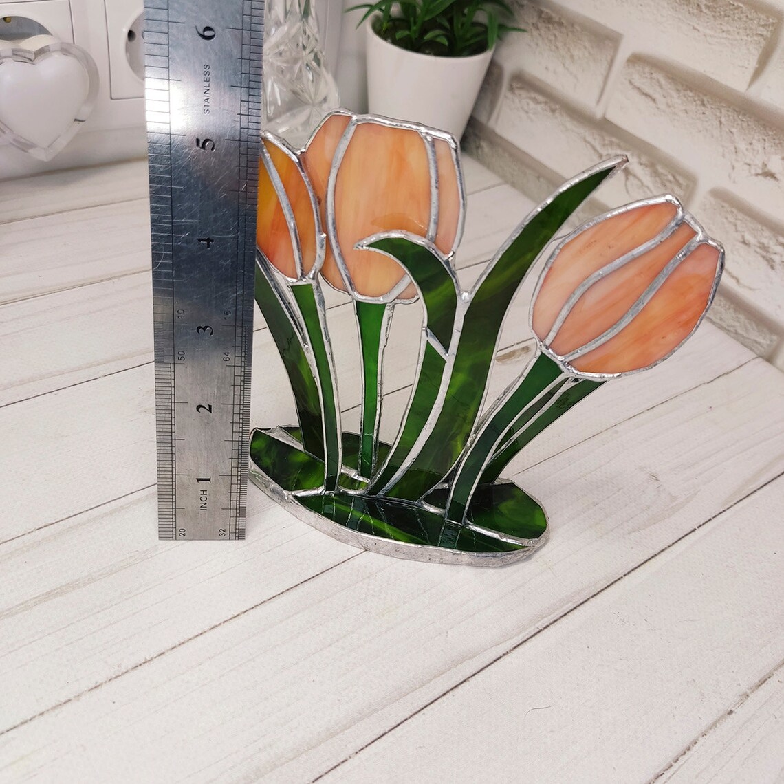 Tulip suncatcher flower lovers flower suncatcher Rustic Etsy