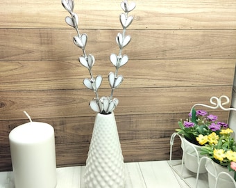 Lavender Wedding Flowers, Stained Glass White Flower Pin, Handmade Home Accents