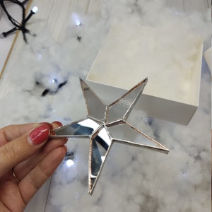 Stained glass star, star mirror, opaque star, wishing star, winter holiday star, all colors stars, housewarming star, Tiny stars