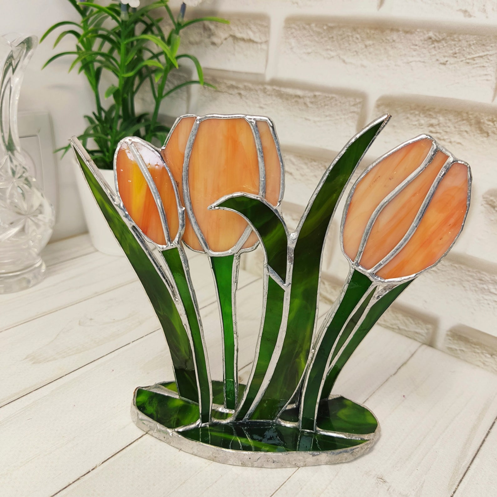 Tulip suncatcher flower lovers flower suncatcher Rustic Etsy