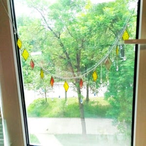 Suncatcher for Window Hanging, rainbow glass light catcher, crystal mobile decor, suncatcher mobile, prism rainbow, Window crystal prism