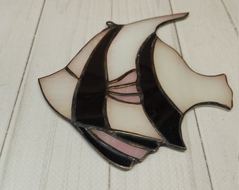 Stained glass fish scalar, fish suncatcher, window or wall decor, Color glass fish, Great home decor or a gift for a friend