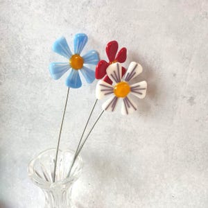 Fusing Glass Blumenbouquet: Handgefertigter Suncatcher Sonnenfänger 3er Set