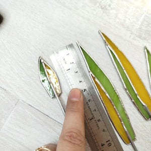 Agave stained glass, handmade fake plant decor suncatcher, Nature Desktop Succulent