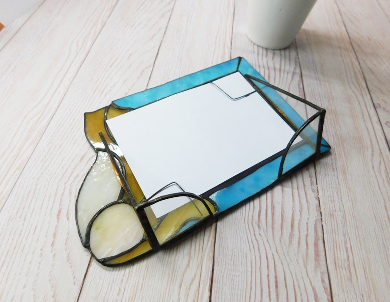 Stained Glass Home Decor Beautiful Gift To Baby Cute Glass Cat Color Photo Frame Cute Stained Glass Photo Frame With Cat