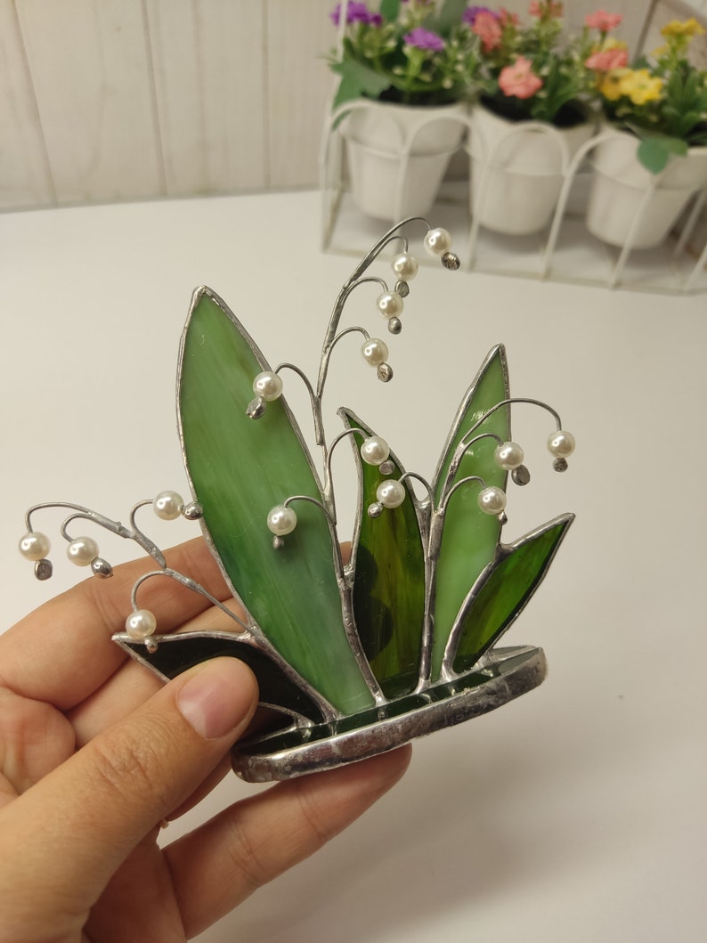 Stained Glass Lily of the Valley 3d Decor Floral Suncatcher Etsy