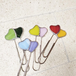 Grandi fermagli a forma di cuore, set da 4, segnalibro per un libro, fermaglio gigante, materiale per ufficio, fermagli decorativi, decorazione per planner, segnalibro