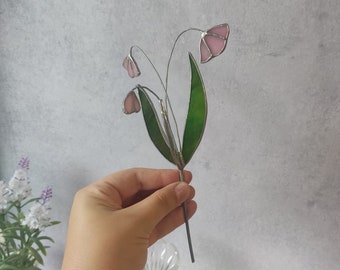 Glass Flower Rose Stems-beautiful Lampwork Flowers 7 