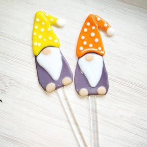 Gnome stake, Garden Fusing Glass decoration, plant pot Suncatcher, fused glass gifts