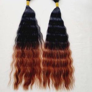 20 Inch Ombre Super Bulk Braiding Remy Quality Human Hair Blend- 2 Bundles-