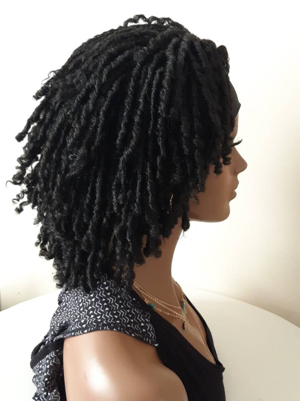 Headband Faux Locs Straw Curls Wig Etsy