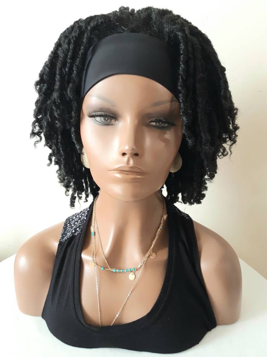 Headband Faux Locs Straw Curls Wig Etsy