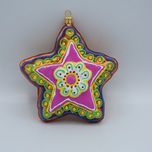 Beautiful Christmas Ornament, Blown, Glass Christmas Decoration For Christmas Tree, Handmade Poland, Unique, , Christmas Eve