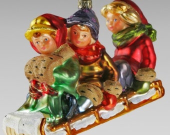 Wunderschöner Weihnachtsschmuck, geblasen, Glas-Weihnachtsdekoration für Weihnachtsbaum, handgefertigt, Polen, einzigartig, Familie Komozja, Heiligabend