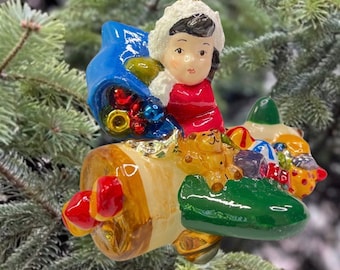 Beautiful Christmas Ornament, Blown, Glass Christmas Decoration For Christmas Tree, Handmade Poland, Unique, Komozja Family, Christmas Eve