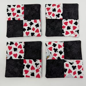 Fabric Coasters; Reversible Coasters; Mug Rug