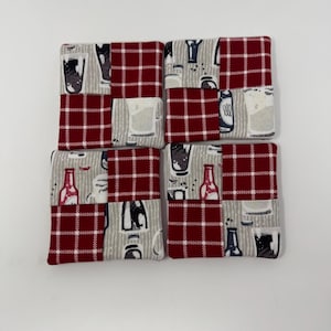 Fabric Coasters; Reversible Coasters; Mug Rug
