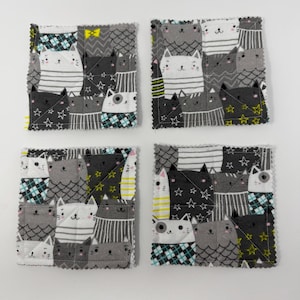 Fabric Coasters; Reversible Coasters; Mug Rug