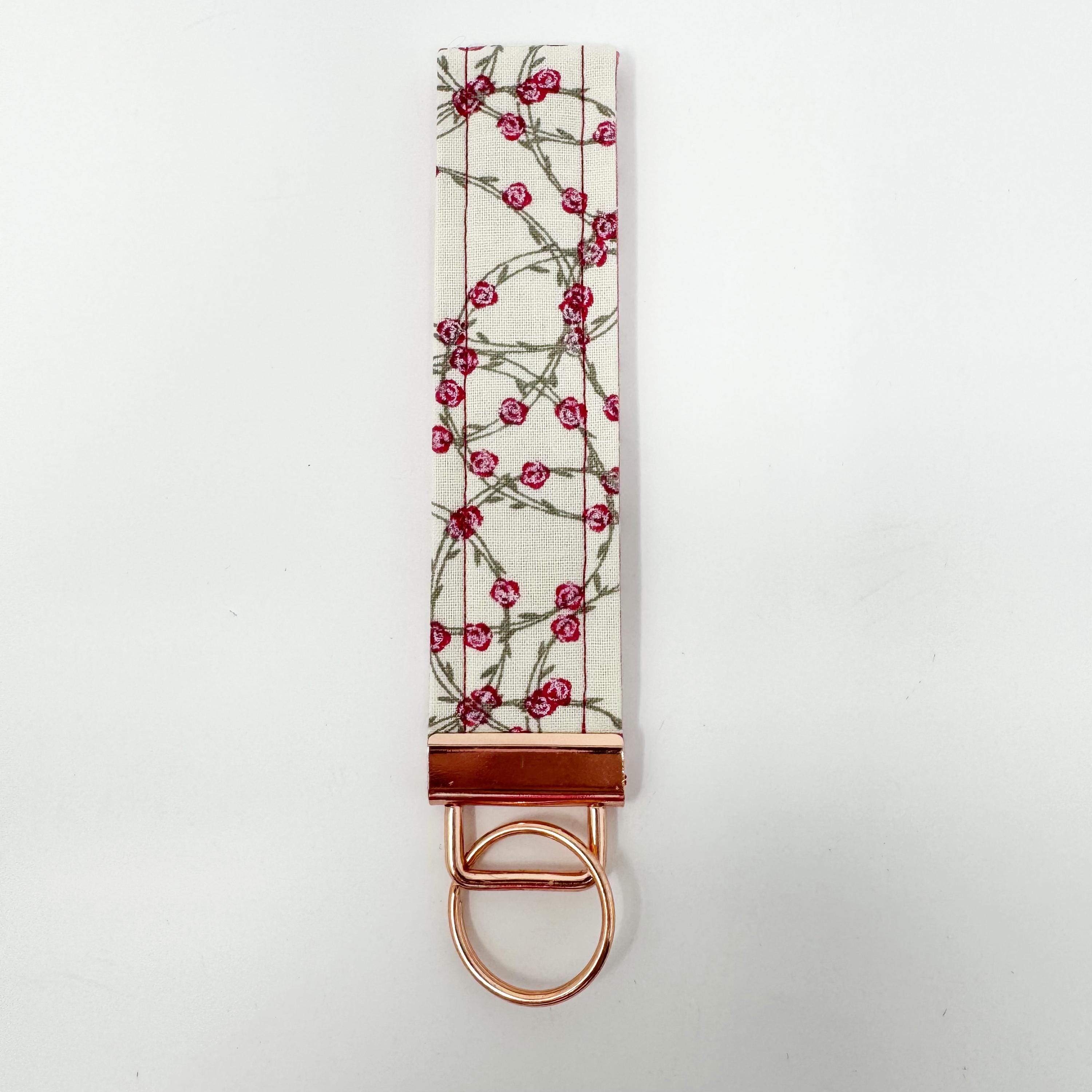 Medium Fabric Keychain Wristlet | Handmade Key Fob | Cute Fabric
