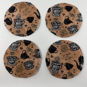 Fabric Coasters; Reversible Coasters; Mug Rug