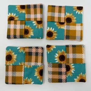 Fabric Coasters; Reversible Coasters; Mug Rug