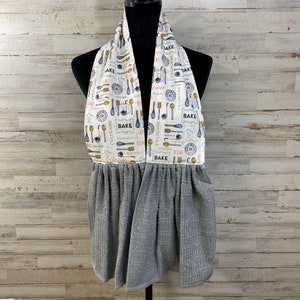 Kitchen Scarf, Kitchen BOA, Kitchen Towel, Baker&#39;s BOA, Neck Towel, Dish Towel, Dish BOA, Tea Towel, Towel Scarf, Towel Boa, Kitchen Cowl