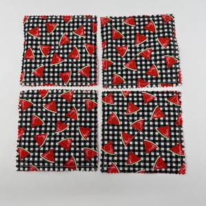 Fabric Coasters; Reversible Coasters; Mug Rug