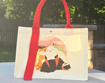 Borsa tote a forma di uccello sushi