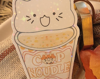 Cat Cap Noudle Sticker