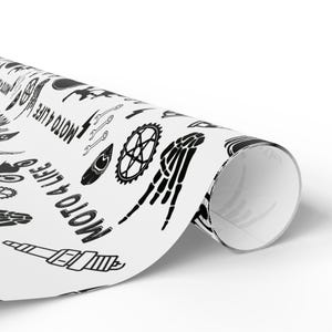 Papel de regalo para Moto 4 Life, papel de regalo para cumpleaños, papel de regalo para motocross, papel de regalo para motos de cross, papel de regalo para motos de cross, motocross imagen 5