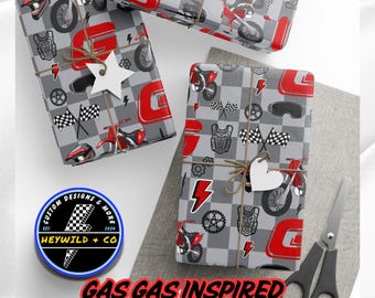 Papel de regalo con temática de motos de cross, papel de regalo personalizado, papel de regalo de motocross, papel de regalo de motos de cross, papel de regalo de motocross, papel de regalo de motocross