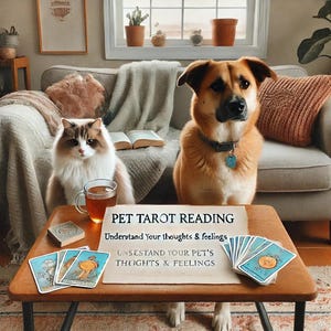 Op maat gemaakte paranormale tarotlegging voor huisdieren voor je huisdier, dierenlezing