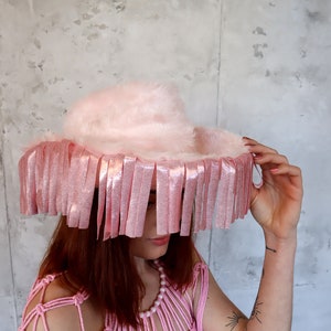 pink tassel cowboy hat