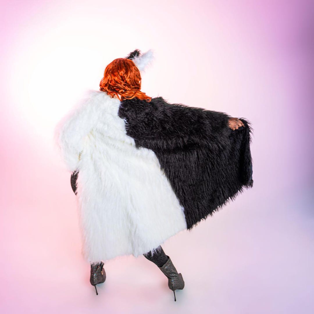 Handmade Half & Half Faux Fur Coat – Rave Festival Fashion - Etsy