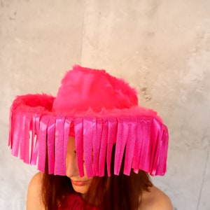 pink tassel cowboy hat