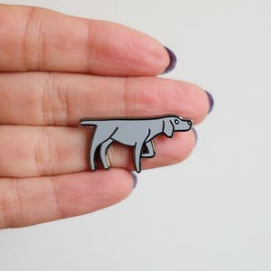 Weimaraner Pointer Hund Emalj Pin
