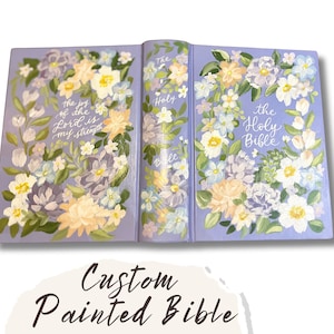 Custom Painted Bible, Hand Painted bible, Hand Painted bibles, Painted bible, Custom Wedding Bible, Painted Bible Cover, Bible Painted